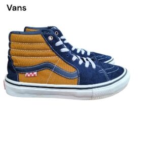 Vans Reynolds Dane Sk8 Hi Skate Blue Brown Athletic Tennis Shoe Sneaker Men 7.5